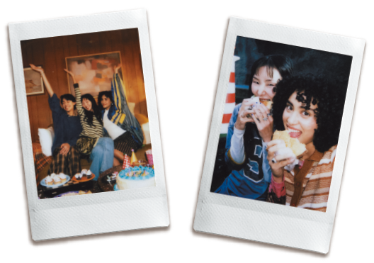 instax™ photos taken using the Self-timer.