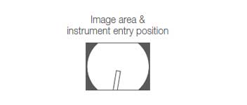 Image area & forceps entry position