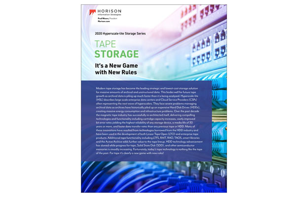 ALMACENAMIENTO DE CINTA: Nuevo juego, nuevas reglas