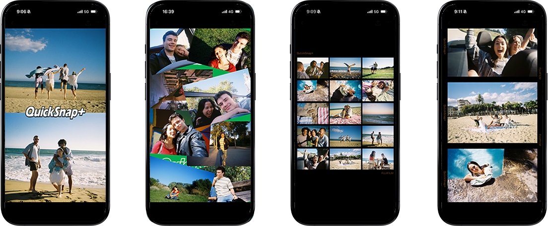 Preview screen for the “QuickSnap+” app's Photo Movies