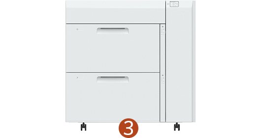 Option d'alimentation en papier n° 3