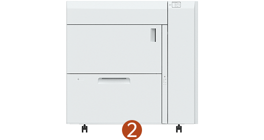 Option d'alimentation en papier n° 2