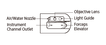 Illustoration of the endoscope tip