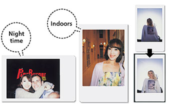 Colagem de imagens mostrando o recurso de flash de preenchimento