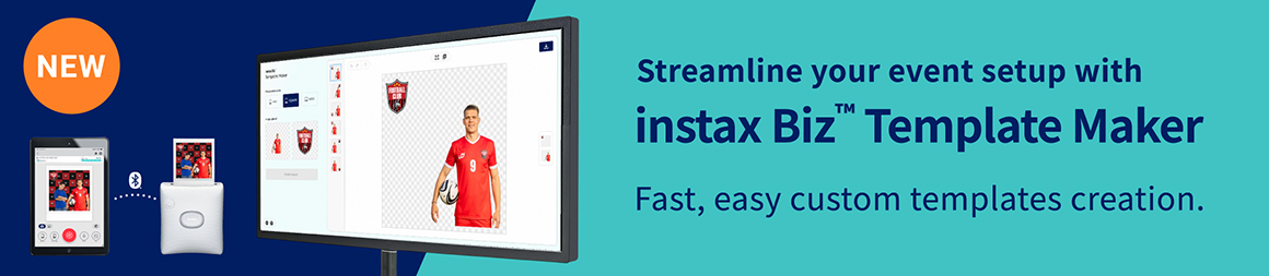 “instax Biz™ Template Maker” key visual