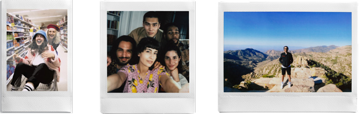 [image](Pictured from left) INSTAX films in the mini format, SQUARE format, and WIDE format