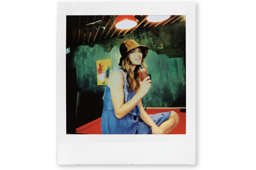 Image of a photo of a woman drinking