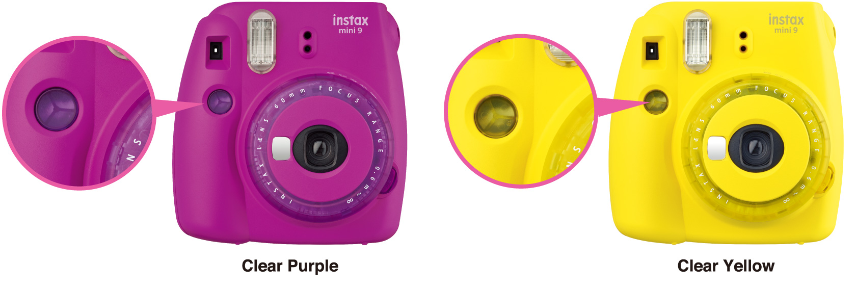 Appareils photo Mini 9 jaune et violet édition limitée