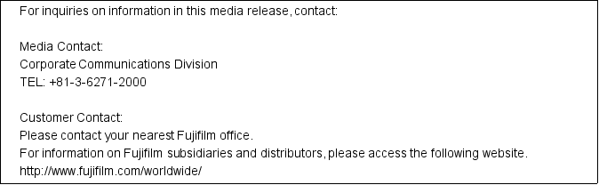 Media contact information