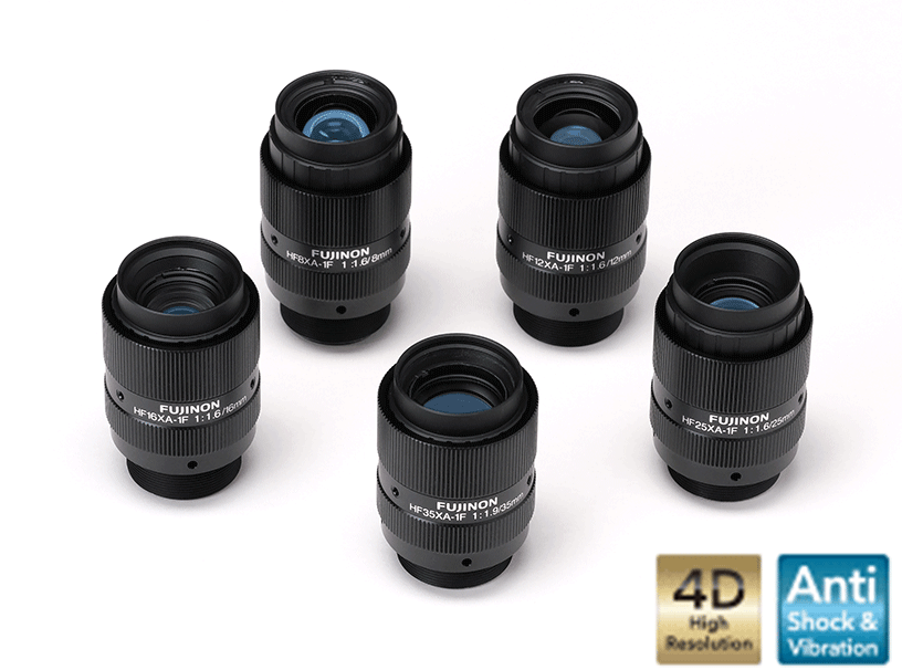 [photo] HF-XA-1F Series lenses standing upright and grouped together in a circle