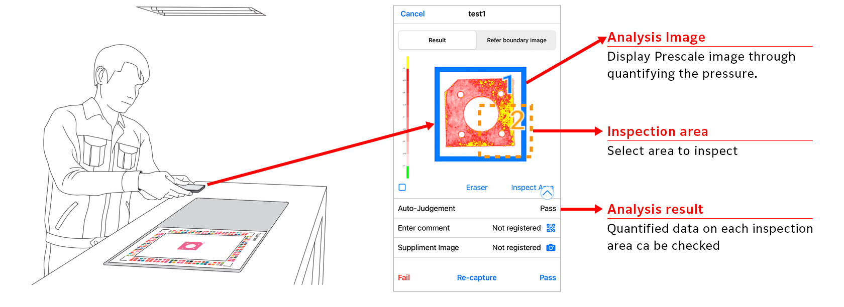 FUJIFILM Prescale Mobile inspection image
