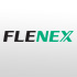 [logotipo] Logotipo de Flenex en negro y verde