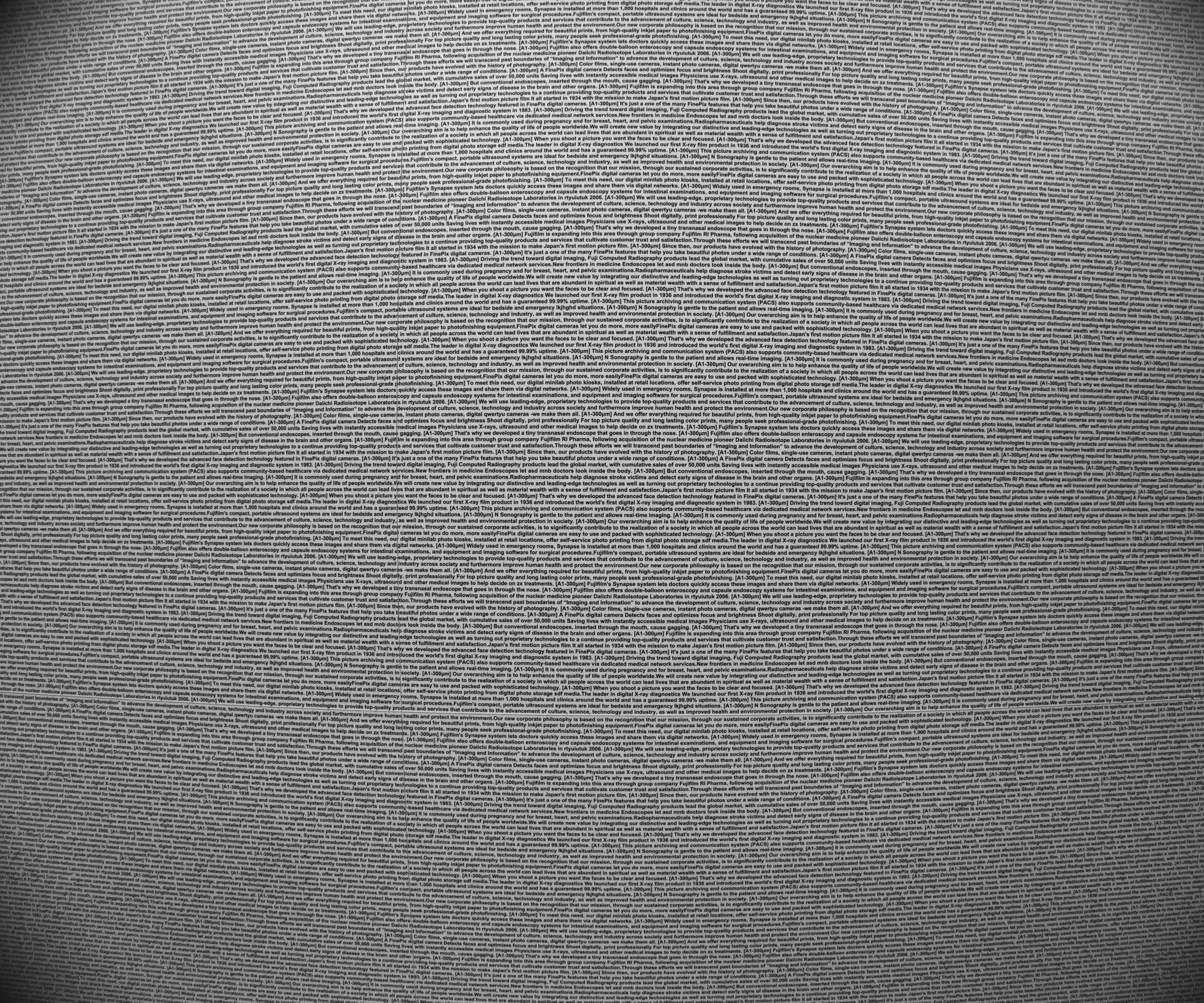 Character chart image taken using CF12ZA-1S, WD300mm, aperture value F4