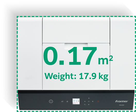 Dimensions of the DX400W is 0.17㎡