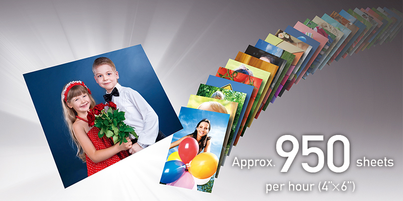 Aprox. 950 hojas por hora (4” x 6”)