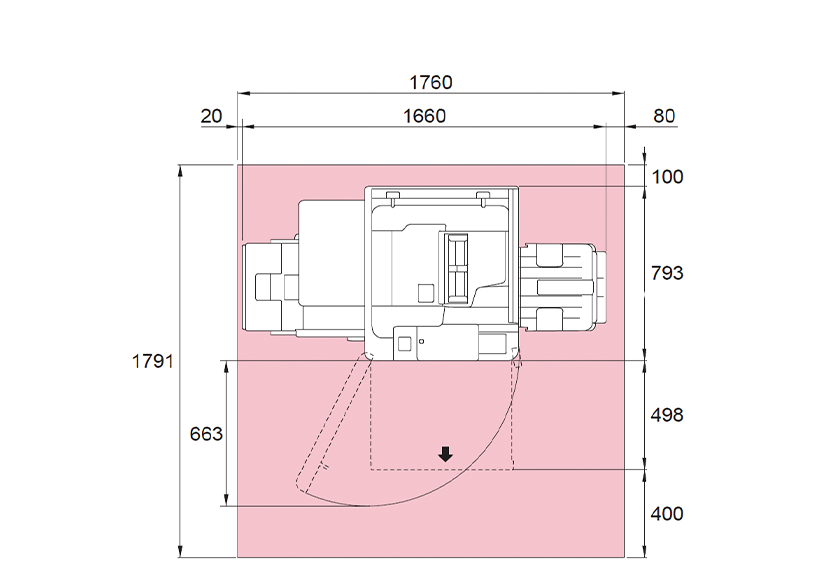 Product Footprint Viewed from Above, Main Body