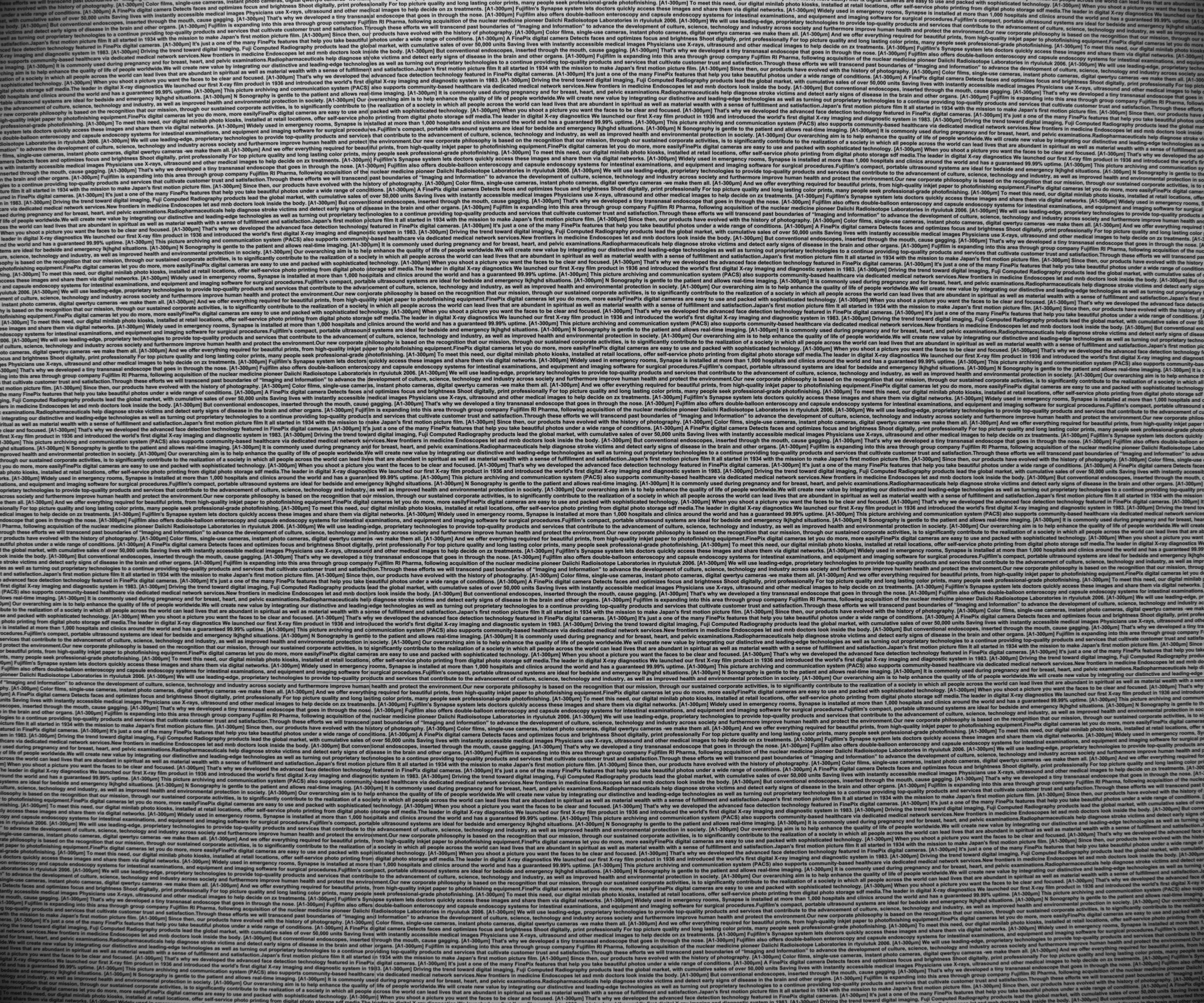 Character chart image taken using CF25ZA-1S, WD660mm, aperture value F4