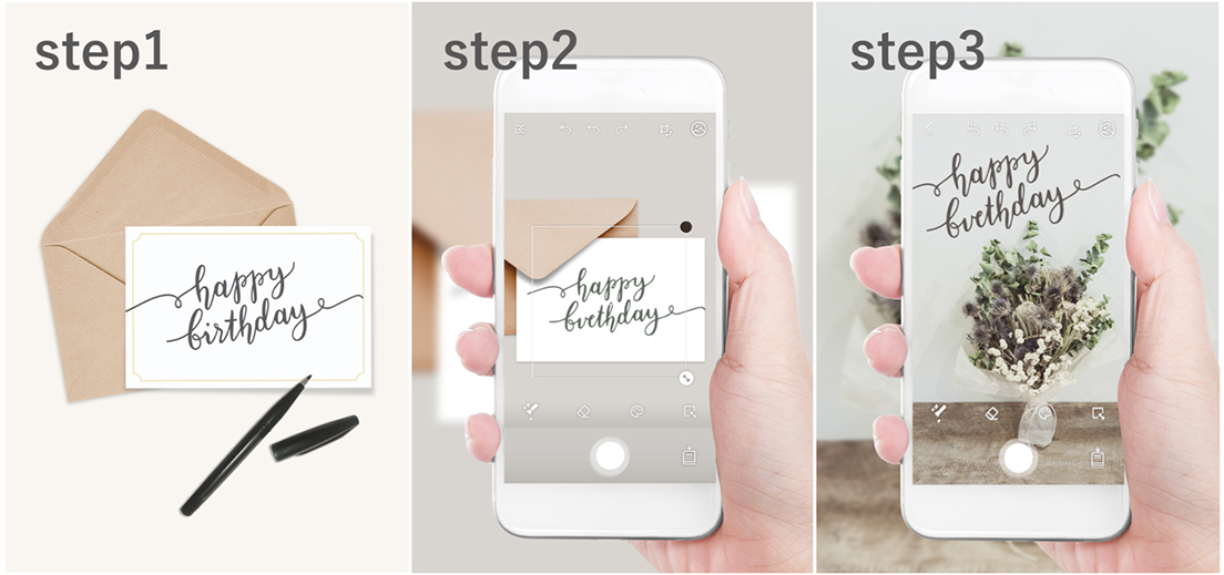 ②スマートフォン用カメラアプリ「Fontgenic(フォントジェニック)」