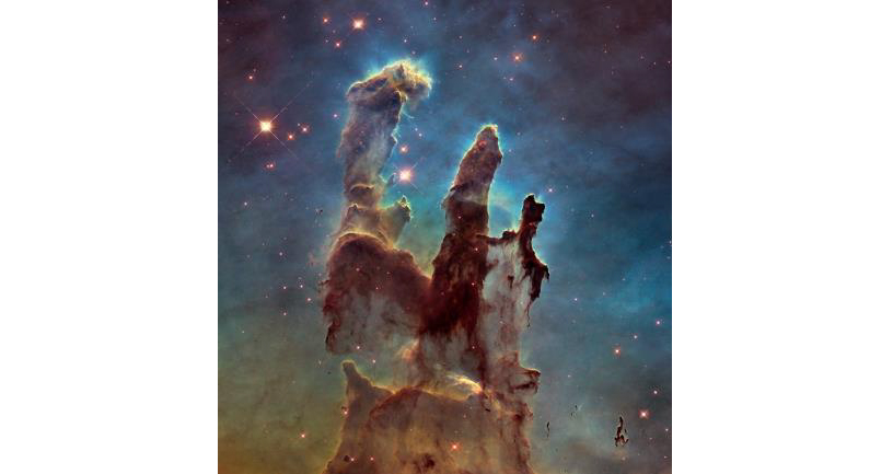 M16(わし星雲)内にある 「創造の柱」と呼ばれる領域 Credit: NASA, ESA/Hubble and the Hubble Heritage Team