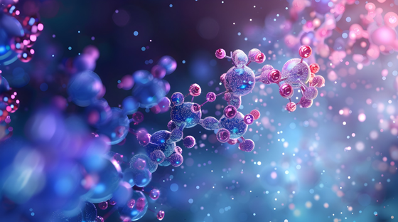 分子間のつながりによってペプチドを表現している