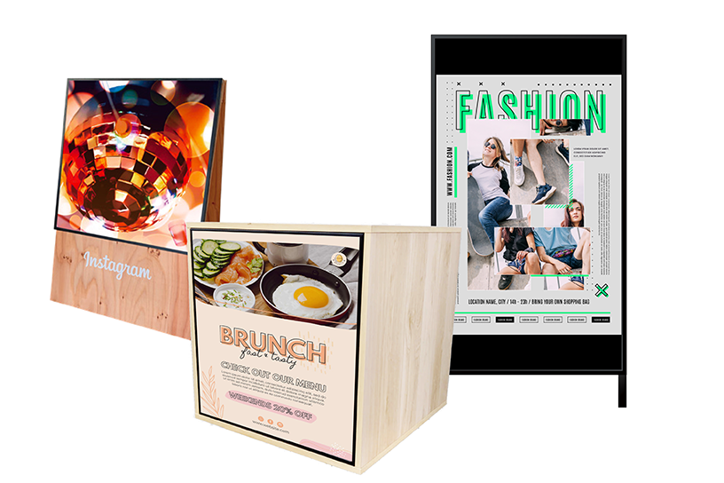 リアルタイムで情報発信ができるデジタルサイネージのイメージ画像