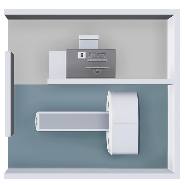 省スペース設計を示した 検査室の見取り図