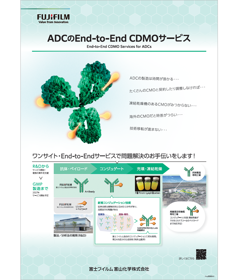 ADC CDMOサービスのカタログを示しております