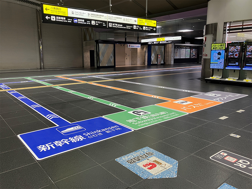 JR京都駅 フロアスターIII施工写真