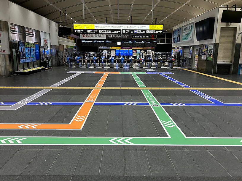 JR京都駅 フロアスターIII施工写真