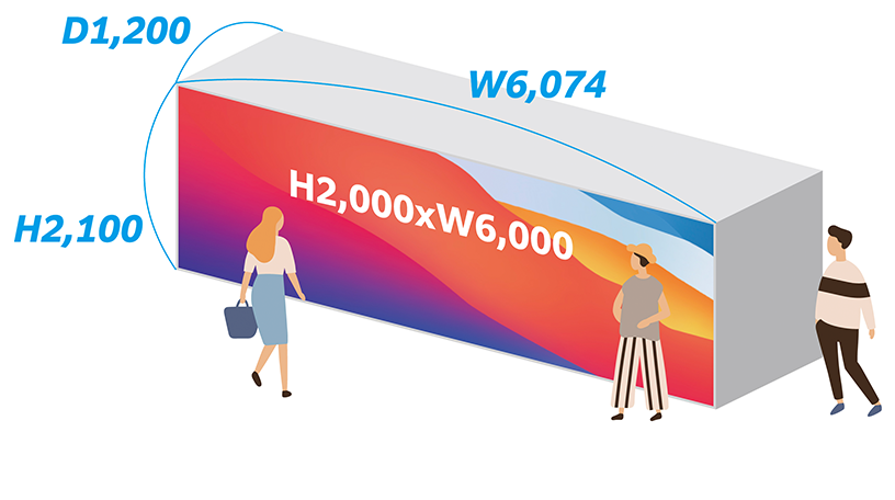 スーパーワイドの立体図