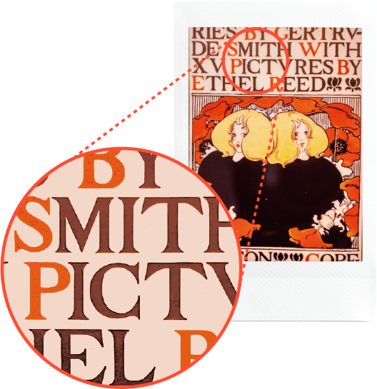 デザインプリントで細部まで鮮明に印刷されたチェキプリント™。