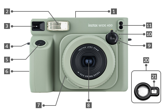 instax WIDE 400™筐体の正面画像