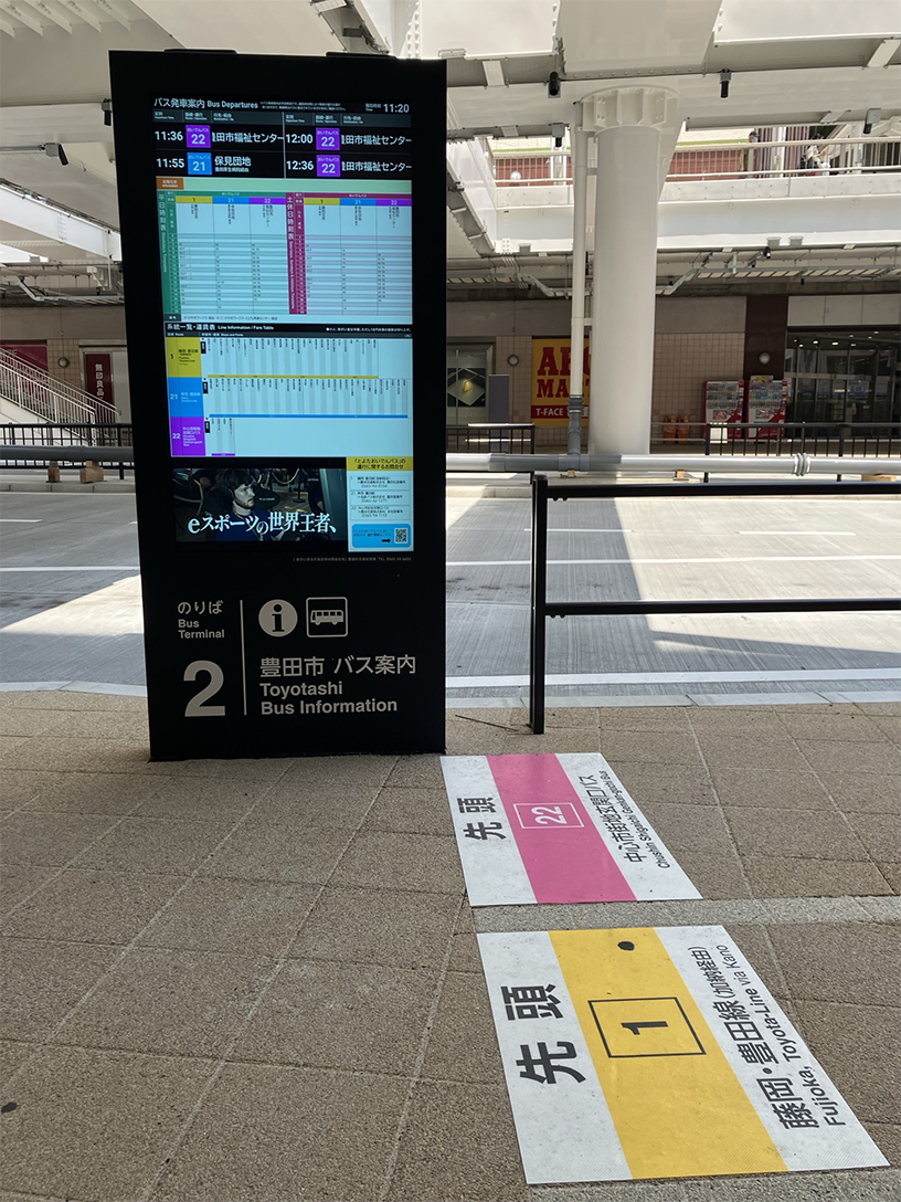 豊田市駅前 MORA・フロアサイン設置写真