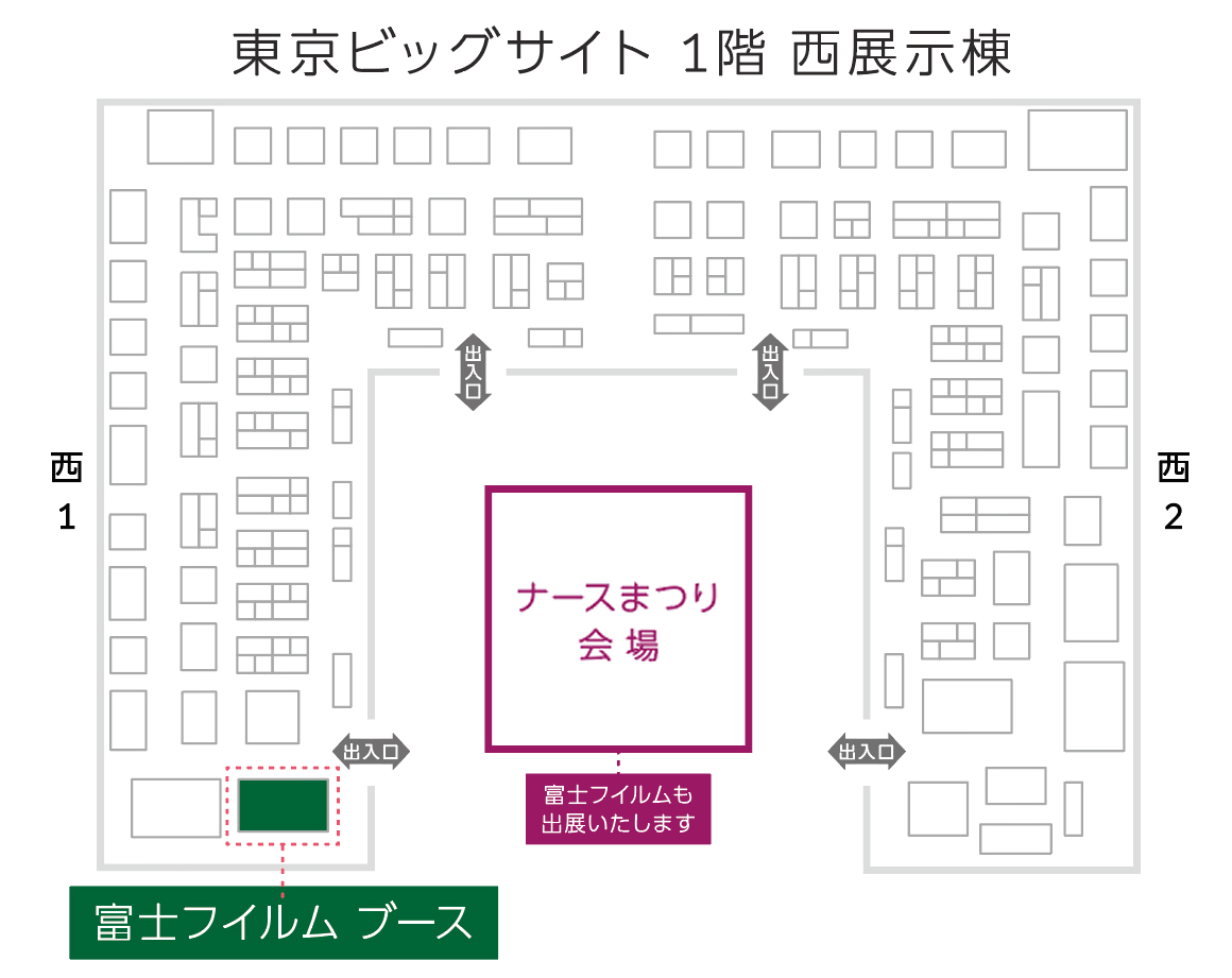 国際モダンホスピタルショウ2026出展ブースの配置を示す地図
