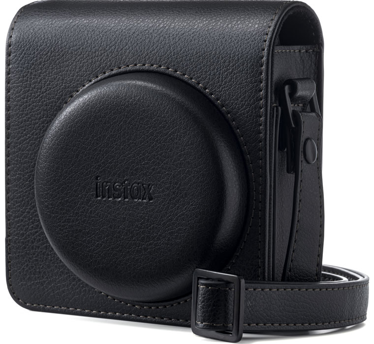 "instax mini 99™" with camera case attached