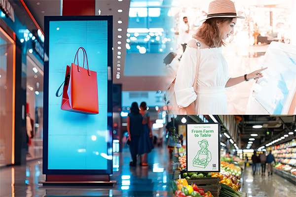 街中に設置されているデジタルサイネージのイメージ画像