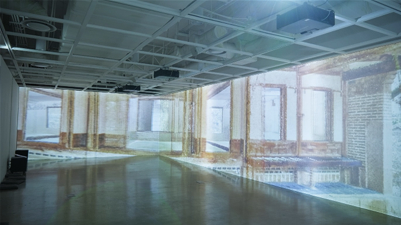 Image from the media art exhibition held at Seoul's Sejong Centre for the Performing Arts from 24 February to 27 April 2025.