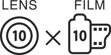 Conceptual diagram showing the combination of 10 Lens Effects and 10 Film Effects