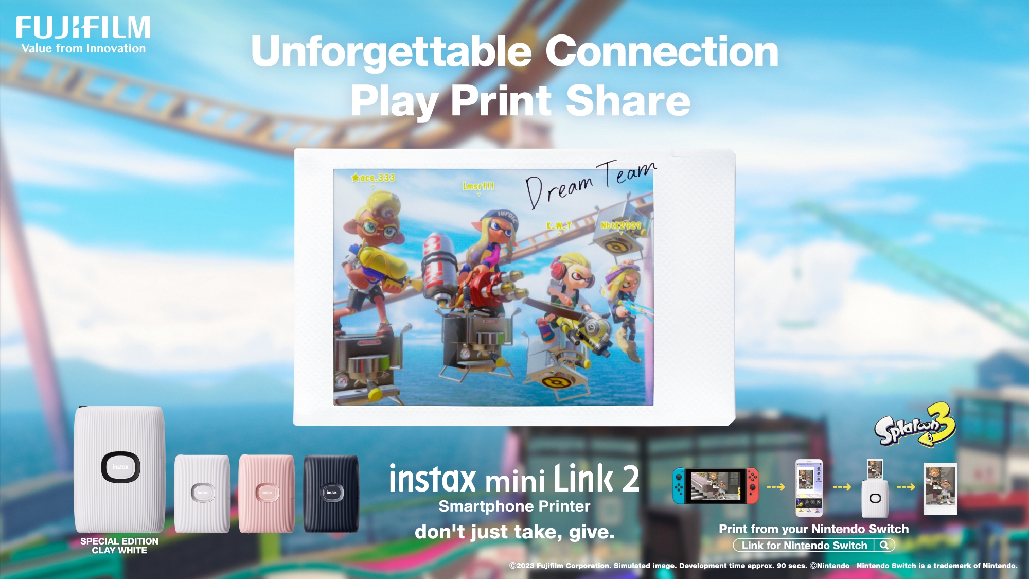 Fujifilm Announces Addition of Splatoon™ 3 and Other Unique Features in the Updated INSTAX MINI LINK® for Nintendo Switch™ Smartphone App