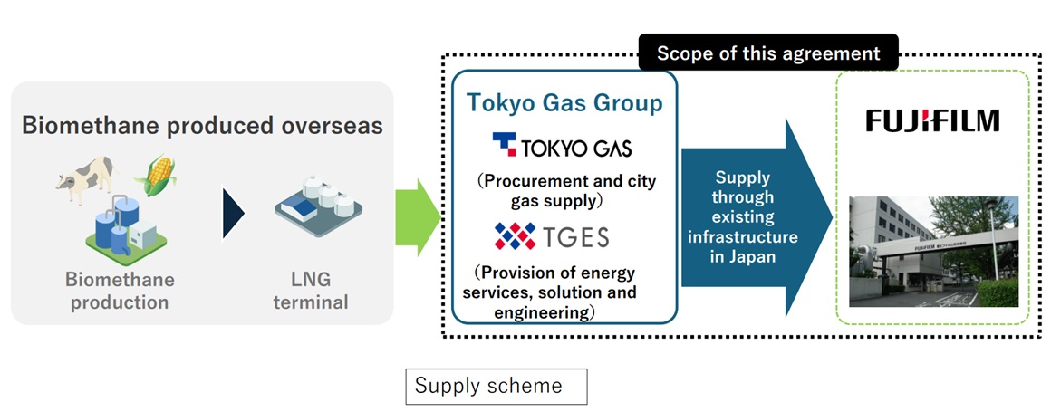 Supply scheme using overseas biomethane