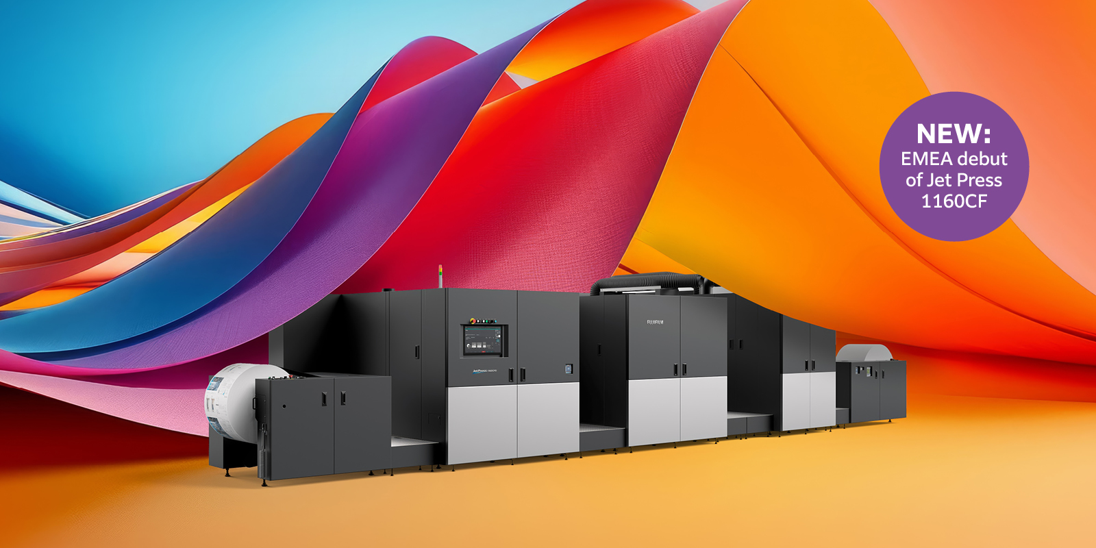 picture of Jet Press 1160CF with a colorful background