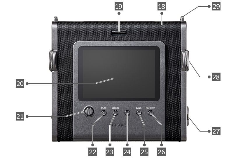 [photo] Image of the back of the instax WIDE Evo™
