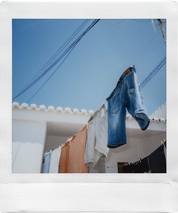 Fashion photo captured on conventional instax™ film