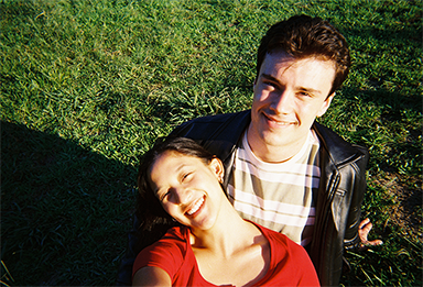 Selfie of a couple taken with “QuickSnap™”