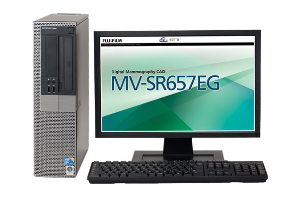 [photo] Computer monitor with FUJIFILM Digital Mammography CAD software on screen