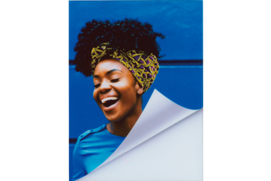 [photo] Turn UP frame added to a photo of woman smiling