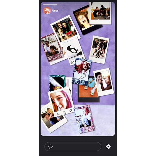[photo] Smartphone displaying the app's share function.