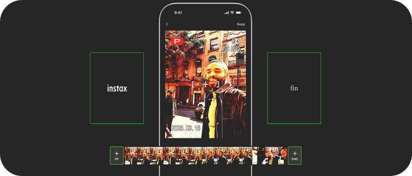 Using an app to edit video footage.