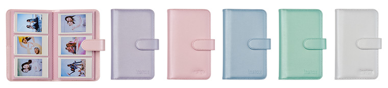 instax™ mini format film album available in 5 colors