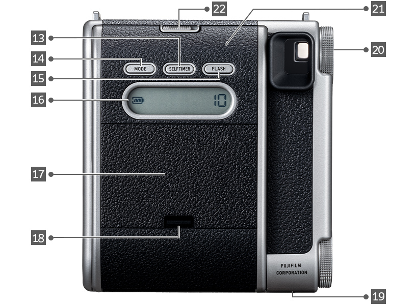 [photo] instax mini 99™ in SILVER color, back view